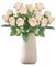 Bouquet di rose artificiali, 2 travi di rose artificiali, bouquet di rose finte in seta, fiori artificiali realistici, per matrimoni, casa, feste di compleanno, composizioni floreali e decorazioni da