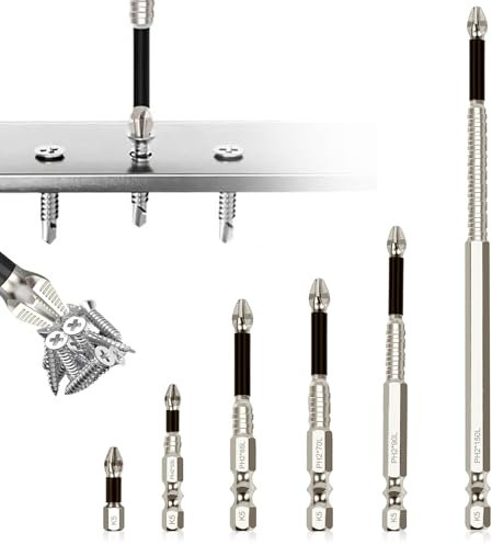 6Pcs High-Magnetic Screwdriver Drill Bit Set, Anti-Slip Magnetic Drill Bits for Impact Driver, Electric Precision Screwdriver Set, 25 50 65 70 90 150mm.