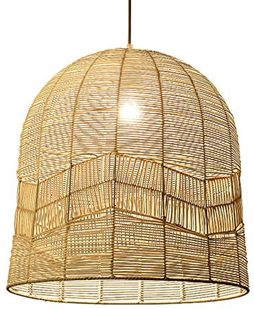 Lampada a Sospensione in bambù con Cesto Bohémien, Lampada a Sospensione Intrecciata a Mano, Lampada a Sospensione in Rattan con Cesto Classico, Lampada da soffitto Creativa per Sala da tè, soggi