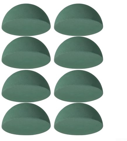 Lot de 8 boules en mousse florale humide, demi-rondes, grands blocs de fleuriste pour arrangement de fleurs fraîches, composition de bouquets de plantes à faire soi-même