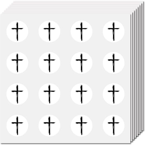 CREATCABIN 128 pz Adesivi per Planner A Croce Adesivi Rotondi A Pois Adesivi Circolari Vinile Adesivi per Caschi Autoadesivi per Scrapbooking Artigianato Bottiglie d'Acqua Calendario Insegnante 2.5cm