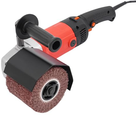 2 200 W elektrisk tråddragning maskin 6-växlad 600–3 000 RPM 2 rullar ren kopparmotor ergonomiska dubbla handtag för metall trä marmor polering röd