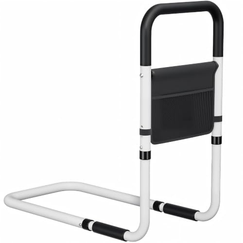Bed Rails for Elderly Adults, Adjustable Bed Guard Support Handle with Storage Pouch, Height Assist Safety Guard, Adjustable Bed Assist Rails for Seniors & Patients - Fits All Beds, Tool-Free Assembly