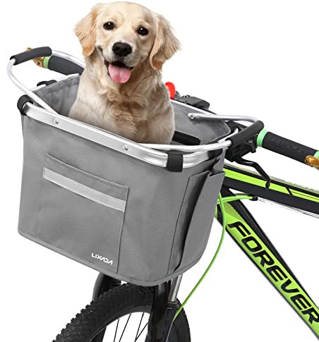 Lixada Fahrradkorb Fahrrad Vorne Faltbarer Hängekorb Abnehmbarer Wasserdicht Lenker Haustier Bikebasket Gepacktasche