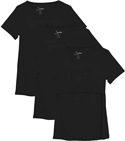 Sosolism 3-pack Dam Omvårdnad Toppar Rund Halsringning Kortärmad Mammakläder Amningskläder Kvinnor T-shirts