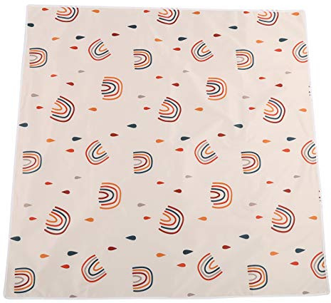 Tapis de Chaise de Salle à Manger pour Bébé, Fibre de Polyester Imperméable Antidérapante Multifonctionnelle pour Bébé Sous la Protection de Sol de Chaise Haute(SMT105-EF345) Tapis d'éveil pour bébés
