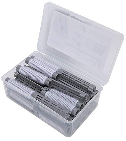 20pcs Hair Perm Rods Fluffy Perming Rod Hair Roller Curler Hairdressing Tool Kit(Purple) Styling Tools & Appliances (Grey)