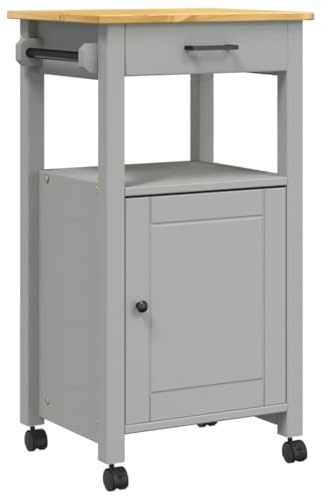 vidaXL Kitchen Trolley Monza 18.9x15.7x34.8 Solid Wood Pine