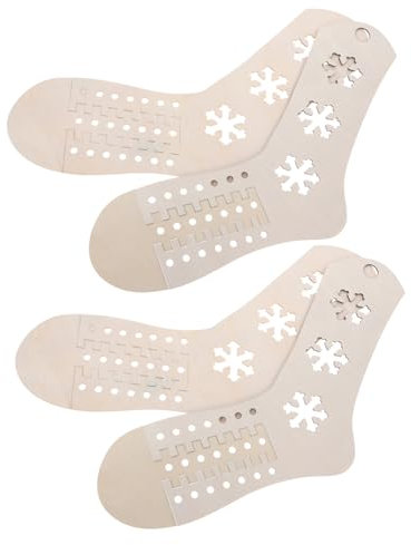 Toyvian 4stücke Verstellbare Holzsockenblocker Kreative Strickschablonen Für Weihnachtsstrümpfe Für -häkelprojekte Vielseitige Sockenschablonen Für Einzigartige Designs
