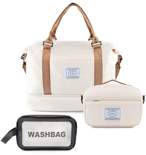 Artmitz Sac de Voyage Élégant pour Femme - Sportif avec Trousse de Toilettage - Parfait pour le Week-End
