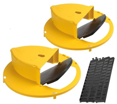 Piege a Souris Compatible avec Seau de 5 Gallons Piege a Souris, piege a Rat Vivante en Plastique pour Attraper Souris Simultanément, piège à Souris Utilisation Intérieure et Extérieure(2PC)