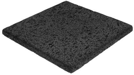 Hohopeti Pierre Volcanique pour Barbecue Coréen Plaque de Cuisson 20 X 20 X 1,5 Cm Gris, Poêle en Pierre Naturelle pour Griller Légumes et Steaks, Surface Antiadhésive, Usage Four et Gaz,