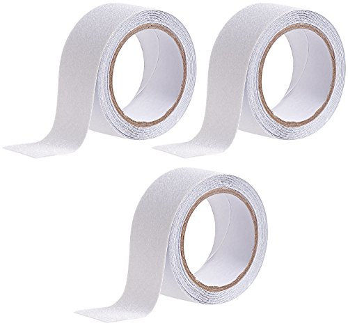 AGT Antirutsch-Tape: 3er-Set Anti-Rutsch-Klebeband, robust&wasserfest,48mm x 4m,transparent (Antirutsch-Streifen Treppe, Rutschschutz Dusche, Selbstklebende Fliesen)