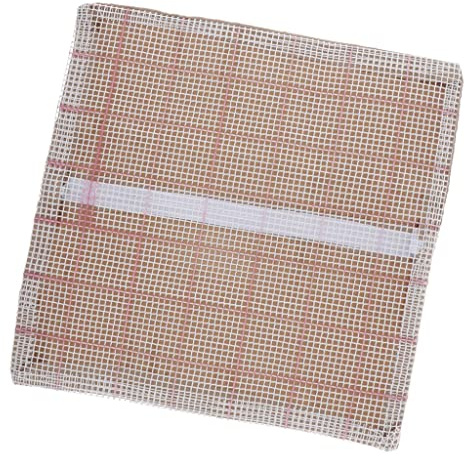 Prettyia Latch Hook Cushion Cover Mesh Mat for Rug Making, DIY Kit Tool, Embroidery Crafts Decoration, Neutral, Polyester, 43x43cm