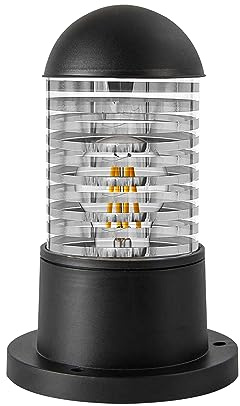 Europeisk minimalistisk utomhus pollare kolonn lampa exteriör aluminium rund pelare ljus dörrar staket Firenze trädgård innergård post lykta E27 dekorationer svart (med glödlampa)