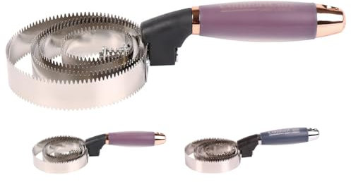 NETPROSHOP Doppelseitiger Striegel ComfortCare Federstriegel Metall mit Gelgriff, Farbe:Bordeaux