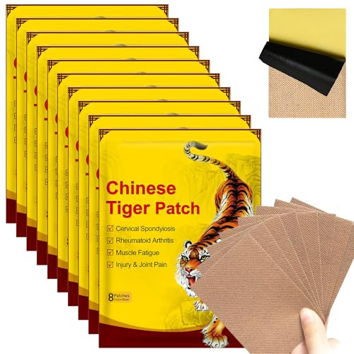 AVCXEC Tiger Balm Pflaster, 80 Stück Chinesische Ferninfrarot Pflaster, Wärmepflaster Rücken, Pain Relief Patch, Schmerzpflaster Rückenschmerzen für Knie, Rücken, Gelenk und Schulter-Schmerzen Muskeln