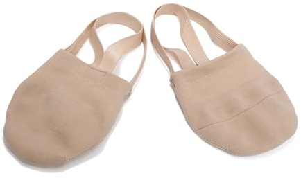 DJSKLDF Demi Pointe Danse Classique Chaussures de Gymnastique Rythmique élastiques à Demi-Paume for Femmes, Chaussures Ballet Demi-Semelle, Danse Bout Ouvert for Filles(Skin,38-39)