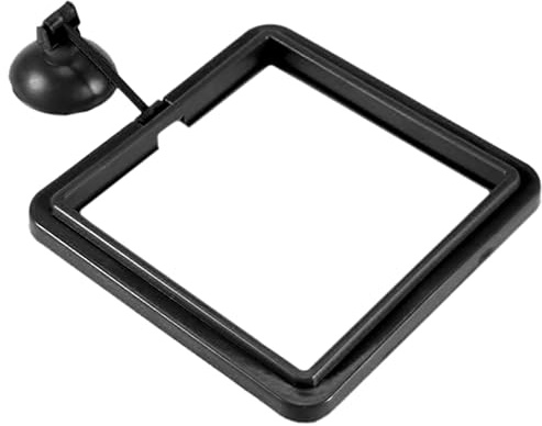 SunGrow Anneau d'alimentation Carré, 10,2 X 10,2 Cm, Réduit Les Déchets, Adapté Aux Flocons Et Autres Aliments Flottants pour Poissons, pour Guppy, Poisson Rouge Et Autres Petits Poissons, 1 Pièce