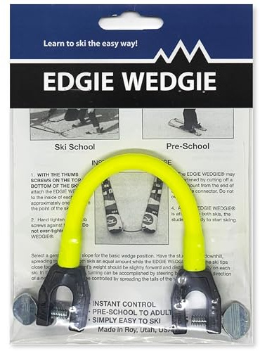Edgie Wedgie - The Original Kids Ski Tip Connector (Yellow)