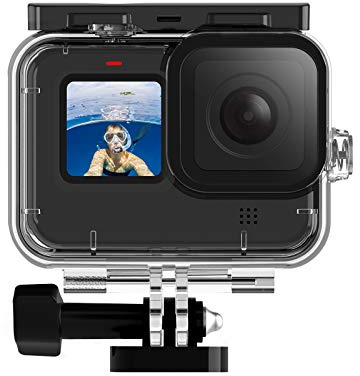 TELESIN Wasserdichtes Gehäuse für GoPro Hero 11 10 9 Schwarz, 50 m Unterwasser-Tauchen, transparente Schutzhülle mit Schnellverschluss-Halterung für GoPro Hero 11 10 9 Black Action-Kamera