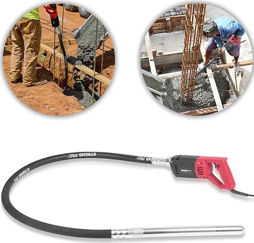 Betonrüttler Flaschenrüttler 1200 W | Rüttelkopf 2m Kabel Betonverdichter | Rüttelflasche Betonrüttler | Hand Betonrüttler | Elektrisch | flexible Welle | Dauerbetrieb