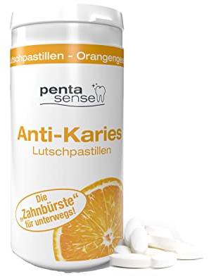 PentaSense® - Xylit Anti Karies Läskande tabletter med smak av jordgubbar som bekämpar plack och syra, hjälper till att bevara tandemaljen - 150 stycken