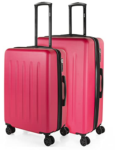 SKPAT - Juego De Maletas De Viaje Rígidas Set Maletas De Viaje Ligeras Pack Maletas Viaje. Conjunto Maletas De Viaje con Candado de Combinacion, Fucsia