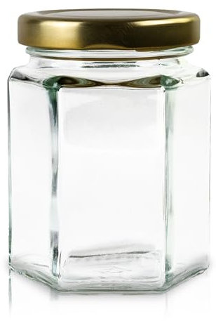 Apoidea – Honiggläser 250g mit Twistoff Deckel 32 Stück/Honiggläser 250g mit Deckel/Honigglas mit Metalldeckel/Hochwertige Honig Gläser für Ihren eigenen Honig/Einmachgläser eckig