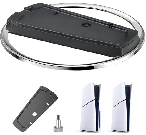HARIKIKI Soporte Vertical para Videoconsolas PS5 Slim Disco y Edición Digital con Tornillo, Soporte Vertical Negro Compatible con Play Station 5 Pro Consola Accesorio