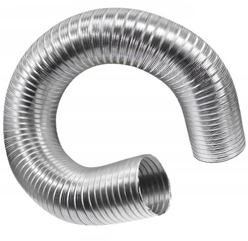 Aluflexrohr Flexrohr Lüftungsrohr Alurohr Schlauch Flexibel Lüftungsschlauch 3 Meter Abluftausgang (Aluminium, Ø 120 mm)