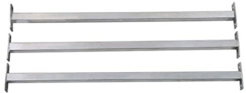 Barras de Ventana Ajustables de Seguridad - 3 Unidades, Acero Galvanizado, 710-1200mm, Plateado