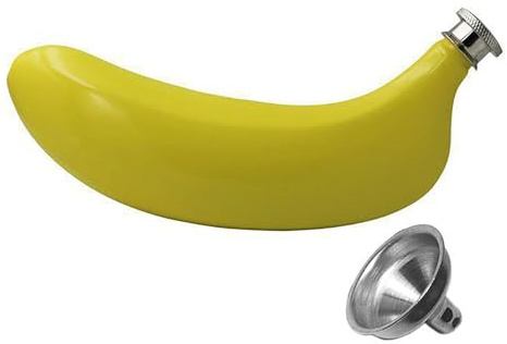 Pjjrdh Hip Flask Banana,Pocket Hip Flask,5oz Portable Stainless Steel Hip Flask with Funnel, Whiskey Pocket Flask, Flask for Liquor with Funnel,for Climbing Camping Barbecue Bar Party Drinker