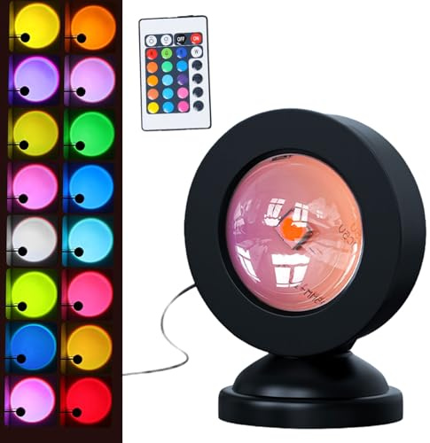 KARELLS Lampada da tramonto proiettore Sunset Lamp, 16 colori, telecomando, luce ambientale, per fotografia/selfie