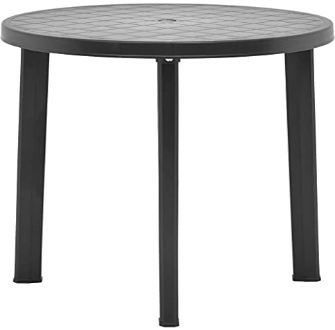 KLYEON Gartentisch Anthrazit 89 cm Kunststoff Gartenmöbel Tische