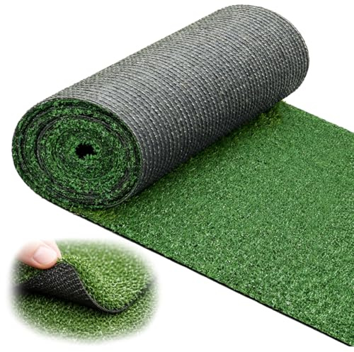 Crisalide® Green Grass Erba Sintetica per Giardini e terrazze, Prato Sintetico 7 mm drenante, Manto erboso Artificiale a Rotolo. (2X10 Metri)