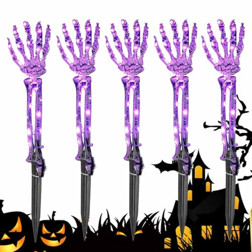 Skeletthänder för en Justerbar Lysande Halloween-Handled