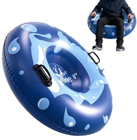 Tubo da neve: invernale pieghevole interattivo, slittino da neve gonfiabile, design durevole e resistente, maniglie facili da trasportare, gonfiaggio e sgonfiaggio rapido, uso all'aperto per uomo