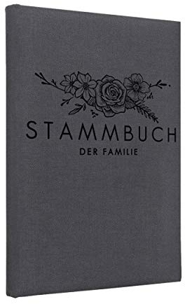 Hochzeitideal, Stammbuch der Familie Serie Boho Leinen dunkelgrau (Motiv6)