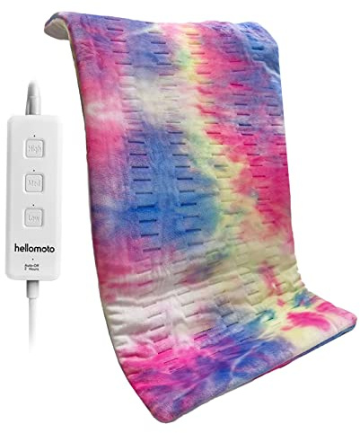 Electric Heating Pad for Back Pain and Cramps Relief, Hot Heated Pad with Auto Shut Off, Fast Heat Heating Pad for Period Cramps - 24x 12
