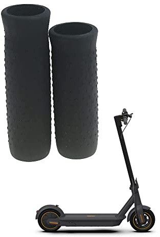Fututech Housse de Guidon pour Segway Ninebot Max G30 Couvercle de Poignée en Silicone Trottinette Etui de protection Pièces de rechange Accessoires Scooter Electrique (Noir)