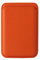 Mag-Safe Wallet/Card Holder in Vegan Leather- Compatible with iPhone 12/13/14/15 Mini/Pro/Max - RFID Card Holder with Mag-Safe Magnets (Orange)