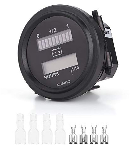 Misuratore di Batteria, Indicatore di Batteria Digitale a LED 12V 24V 36V 48V 72V con Contaore Monitor Per Indicatore di Batteria Per Auto, Scooter, Moto