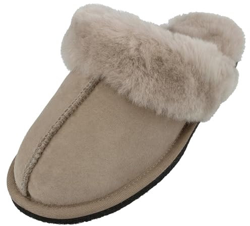 HAFLINGER lammskinnstofflor North Star filttofflor, Sahara 50, 36 EU
