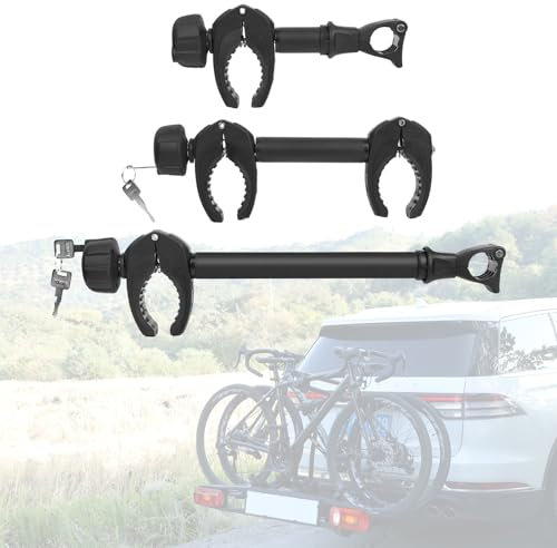 Rahmenhalter 3 Pack, Fahrradhalterung Bike Holder 3 Fahrradträger Fahrradhalter Befestigung Klemme Reisemobil Rad, abschließbar, für U-Bügelrohr, 25CM+32CM+45CM Länge