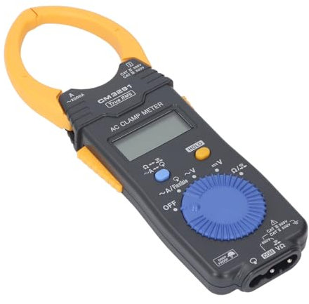 Pinza Amperimtrica Digital, Rango de 2000 A, 600 V, 42 M, Multifuncional, Diseo de Mandbula Ancha, Medicin de RMS Verdadero, Pinza Amperimtrica de CA para Electricistas con