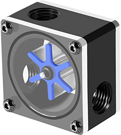 Raffreddatore, Sistemi di Raffreddamento Ad Acqua Raffreddatore di Liquido CPU con Indicatore del Flussometro a 3 Vie Misuratore di Portata 'Acqua a 6 Giranti per di