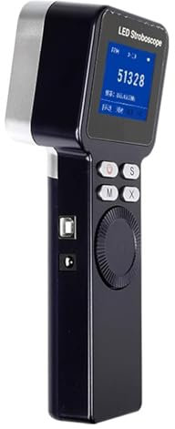 Vituord Estroboscopio De Mano, Tacómetro Digital LED con Luz Estroboscópica, Rango De 1 a 999999 RPM, Analizador De Velocidad De Motor Sin Contacto, Recargable