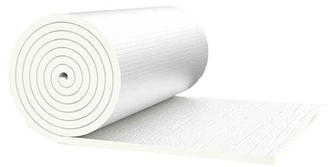 Rouleau isolant réfléchissant, feuille d'aluminium autocollante thermique, épaisseur 10-30 mm, panneau isolant for voiture, for murs, sols et toits (53,82 pi², épaisseur 10 mm)(107.64 Sqft,10mm Thick)