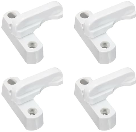 zhongko 4 Pack Sash Jammers Window Locks, T-Shape Sash Window Locks, Aluminum Door Lock for UPVC Windows and Doors, Extra Anti-Theft Security Door Jammers for Home Safety